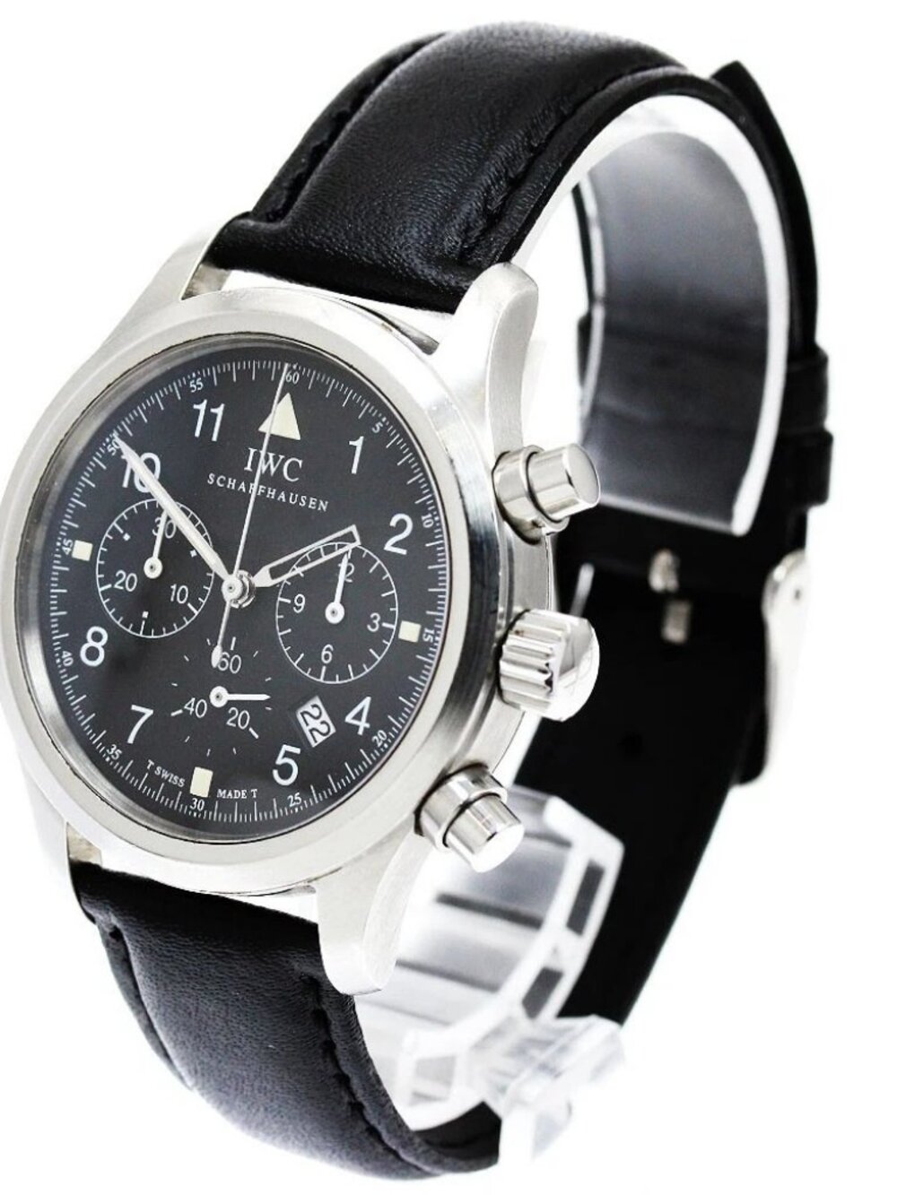 IWC SCHAFFHAUSEN Freeger IW374101 Chronograph black Dial Quartz Men's_972891